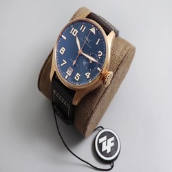 Iwc Big Pilot Le Petit Prince IW500909 ZF Factory V2 1:1 Best Edition, Power Reserve, Rose Gold, Blue Dial, Brown Leather Strap, SWISS IWC 51111 Automatic Movement