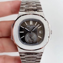 Patek Philippe Nautilus MIYOTA 9015 Black Dial Silver Stainless Steel 410L Swiss Movement