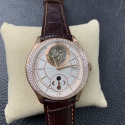 Piaget Polo Tourbillon GOA37114 R8 Factory 1:1 best edition,Rose Gold & Diamonds White Dial Swiss Tourbillon 642P